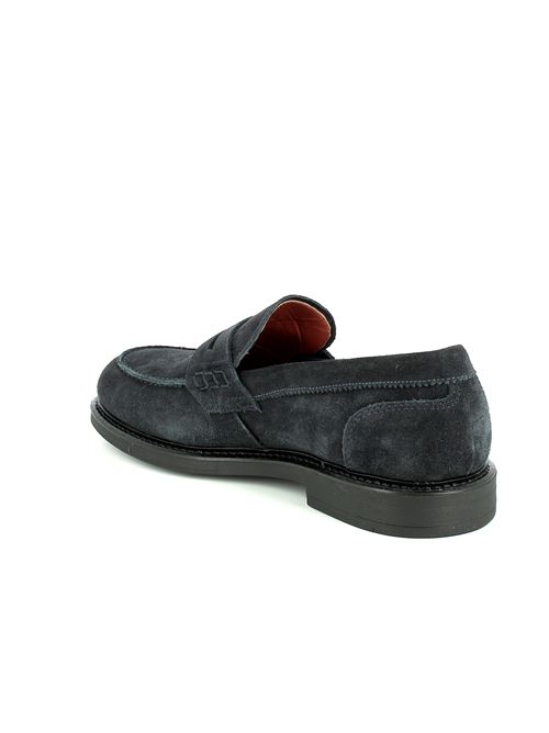 mocassino da uomo in camoscio blu NERO GIARDINI | I400341U200